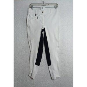 Royal Highness Womens Size 30 R Equestrian Breeches Riding Pants White & Black